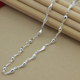 925 Silver Water Drop Necklace Charm Jewelry Wedding