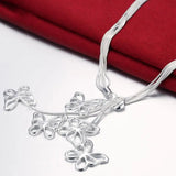 925 Silver Butterfly Pendant Necklace Glamour Jewelry