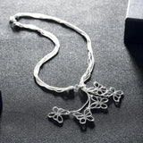 925 Silver Butterfly Pendant Necklace Glamour Jewelry
