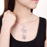 925 Silver Butterfly Pendant Necklace Glamour Jewelry