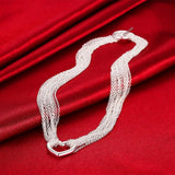 925 Silver Necklace Flow Comb Love O-shaped Chain for Women Jewelry