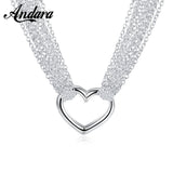 925 Silver Necklace Flow Comb Love O-shaped Chain for Women Jewelry