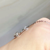 925 Silver Necklace with Simulated Diamond Pendant