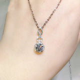 925 Silver Necklace with Simulated Diamond Pendant