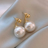 925 Silver Needle Pearl Stud Earrings for Women