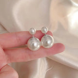 925 Silver Needle Pearl Stud Earrings for Women