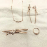 925 Silver Classic Knot TTFF Jewelry Set for Women