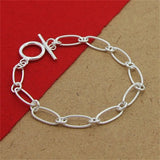 925 Silver Round Geometric Bracelet Charm for Women