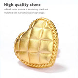 925 Silver Heart Shape Stud Earrings Mesh Design