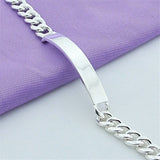 Sterling Silver 10mm Chain Bracelet Wedding Jewelry