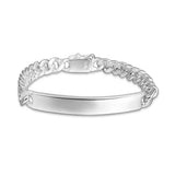 Sterling Silver 10mm Chain Bracelet Wedding Jewelry