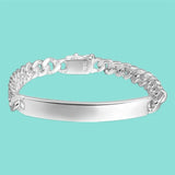 Sterling Silver 10mm Chain Bracelet Wedding Jewelry