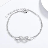 925 Silver Infinite Women's Bracelet Anniversary Gift