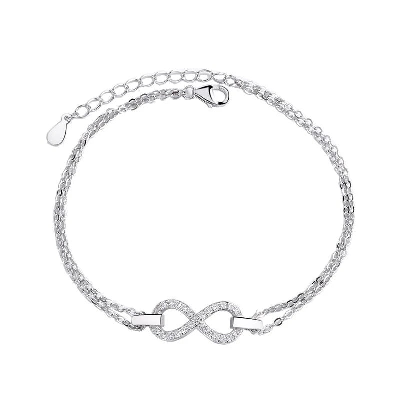 925 Silver Infinite Women's Bracelet Anniversary Gift