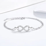 925 Silver Infinite Women's Bracelet Anniversary Gift