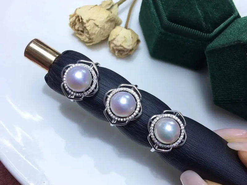 925 Silver Adjustable Ring Findings for Pearls & Stones