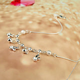 925 Silver Anklet Rabbit Pendant Chain Women's Jewelry