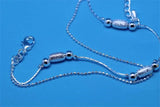 925 Silver Anklet Charm Ball Layer Bracelet Female Jewelry Accessory