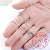 925 Silver Crystal Charm Bracelet For Women, Prevent Allergy