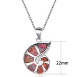 925 Silver Opal Conch Pendant Choker Necklace Jewelry