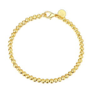925 Silver Bracelet 4mm Round Beads Bracelet For Women