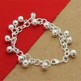 925 Sterling Silver Bell Bracelet for Woman Party Jewelry Gift