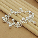 925 Sterling Silver Bell Bracelet for Woman Party Jewelry Gift