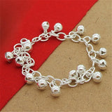 925 Sterling Silver Bell Bracelet for Woman Party Jewelry Gift