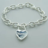 925 Silver Bracelet Heart Mom Lock Bracelet Woman Jewelry Mother's Gift