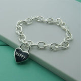 925 Silver Bracelet Heart Mom Lock Bracelet Woman Jewelry Mother's Gift