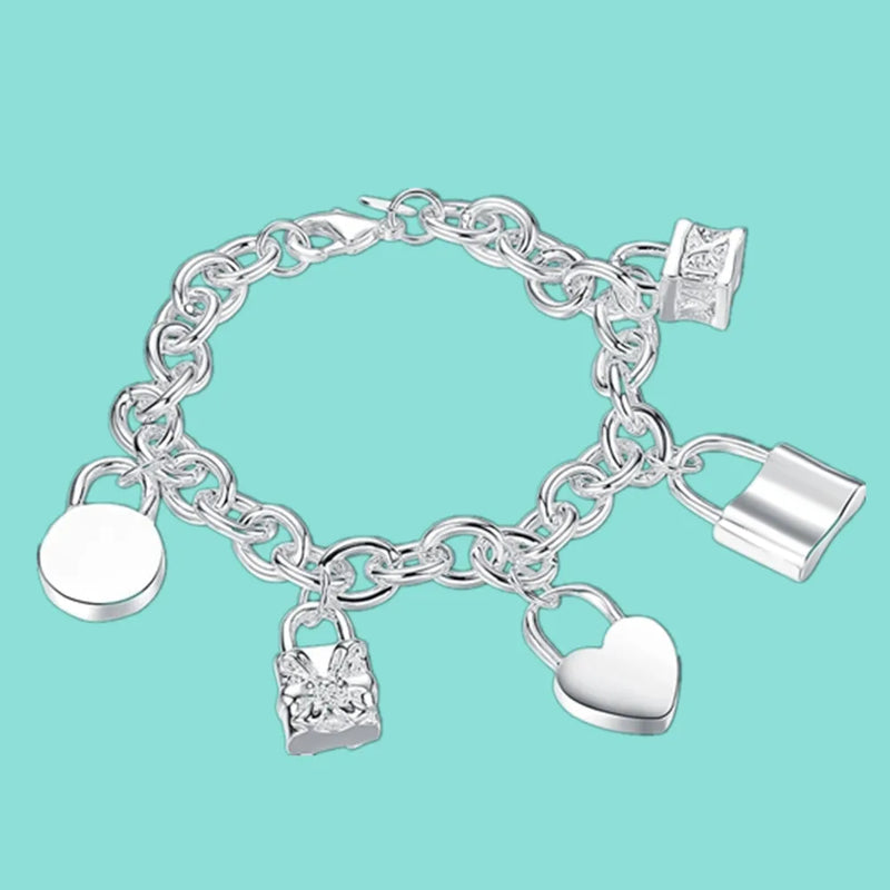 925 Silver Lock Bracelet for Women