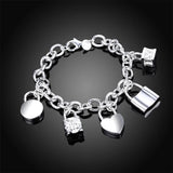 925 Silver Lock Bracelet for Women
