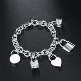 925 Silver Lock Bracelet for Women
