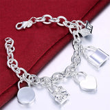 925 Silver Lock Bracelet for Women