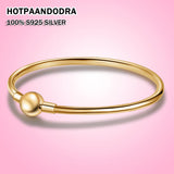 925 Silver Charm Bracelet Rose Gold Star Clasp Snake Chain Women Jewelry