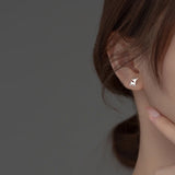 925 Silver Christmas Elk Animal Ear Stud Earrings