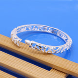 925 Silver Classic Chain Bangle Bracelet Jewelry
