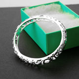 925 Silver Classic Chain Bangle Bracelet Jewelry
