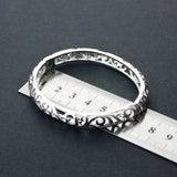 925 Silver Classic Chain Bangle Bracelet Jewelry