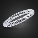 925 Silver Classic Chain Bangle Bracelet Jewelry