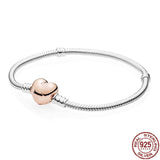 925 Silver Snake Bone Bracelet for Charm Beads DIY