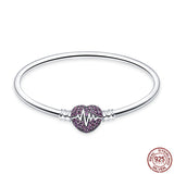 925 Silver Snake Bone Bracelet for Charm Beads DIY