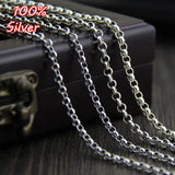 925 Sterling Silver O Shape chain 45-80cm Clavicle Chain DIY Jewelry Necklace