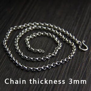 925 Sterling Silver O Shape chain 45-80cm Clavicle Chain DIY Jewelry Necklace