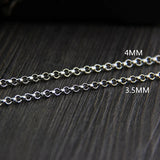 925 Sterling Silver O Shape chain 45-80cm Clavicle Chain DIY Jewelry Necklace