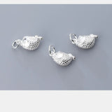 925 Sterling Silver Fish Charms Pendants for Bracelets DIY Jewelry Making