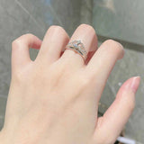925 Sterling Silver Crown Ring Woman Removable Double Ring