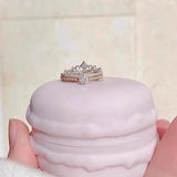 925 Sterling Silver Crown Ring Woman Removable Double Ring
