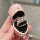925 Sterling Silver Crown Ring Woman Removable Double Ring