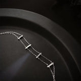 925 Silver Crystal Double Layer Charm Bracelet for Women